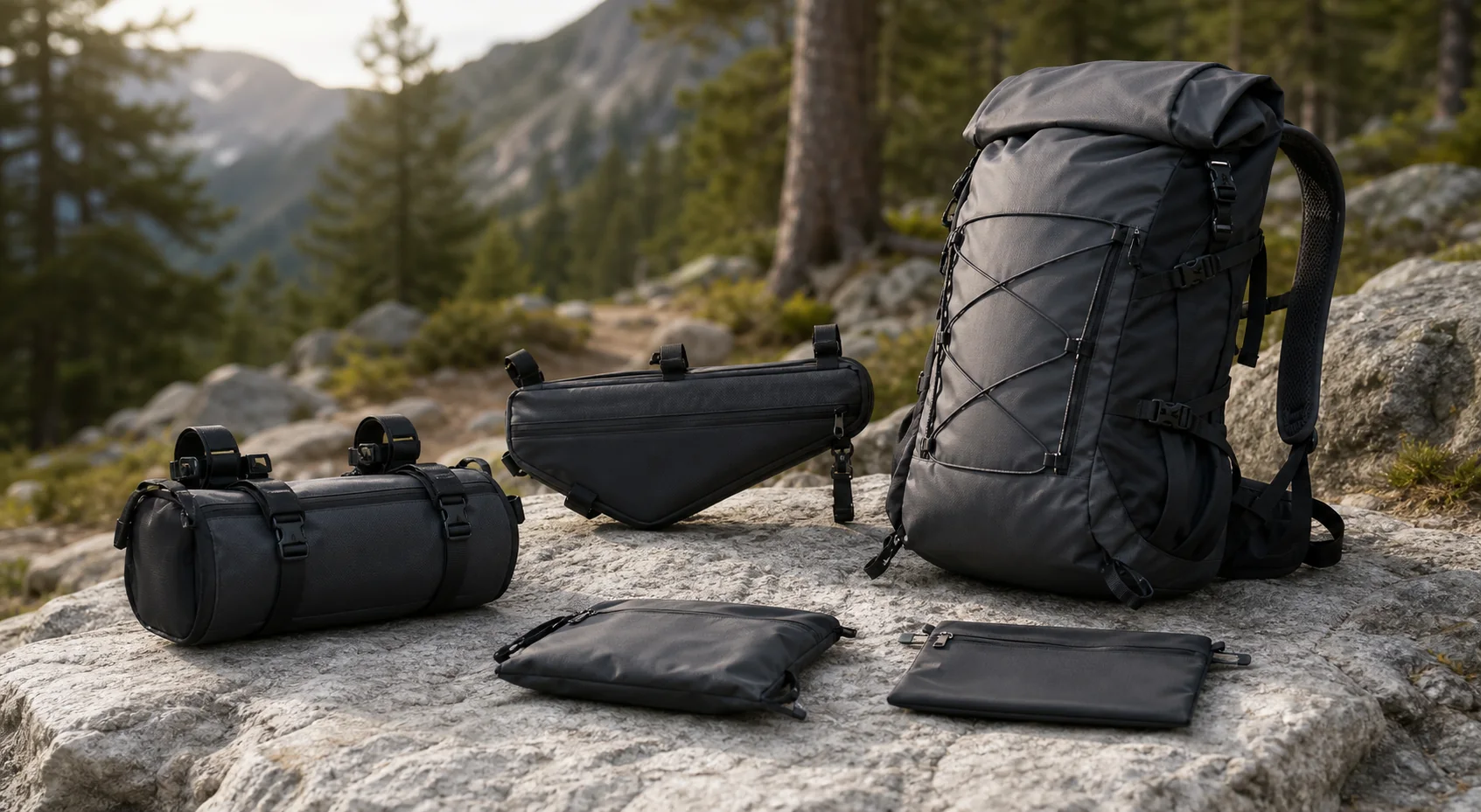 QLUNARA kuratierte Wanderrucksack- und Fahrradtaschenkollektion